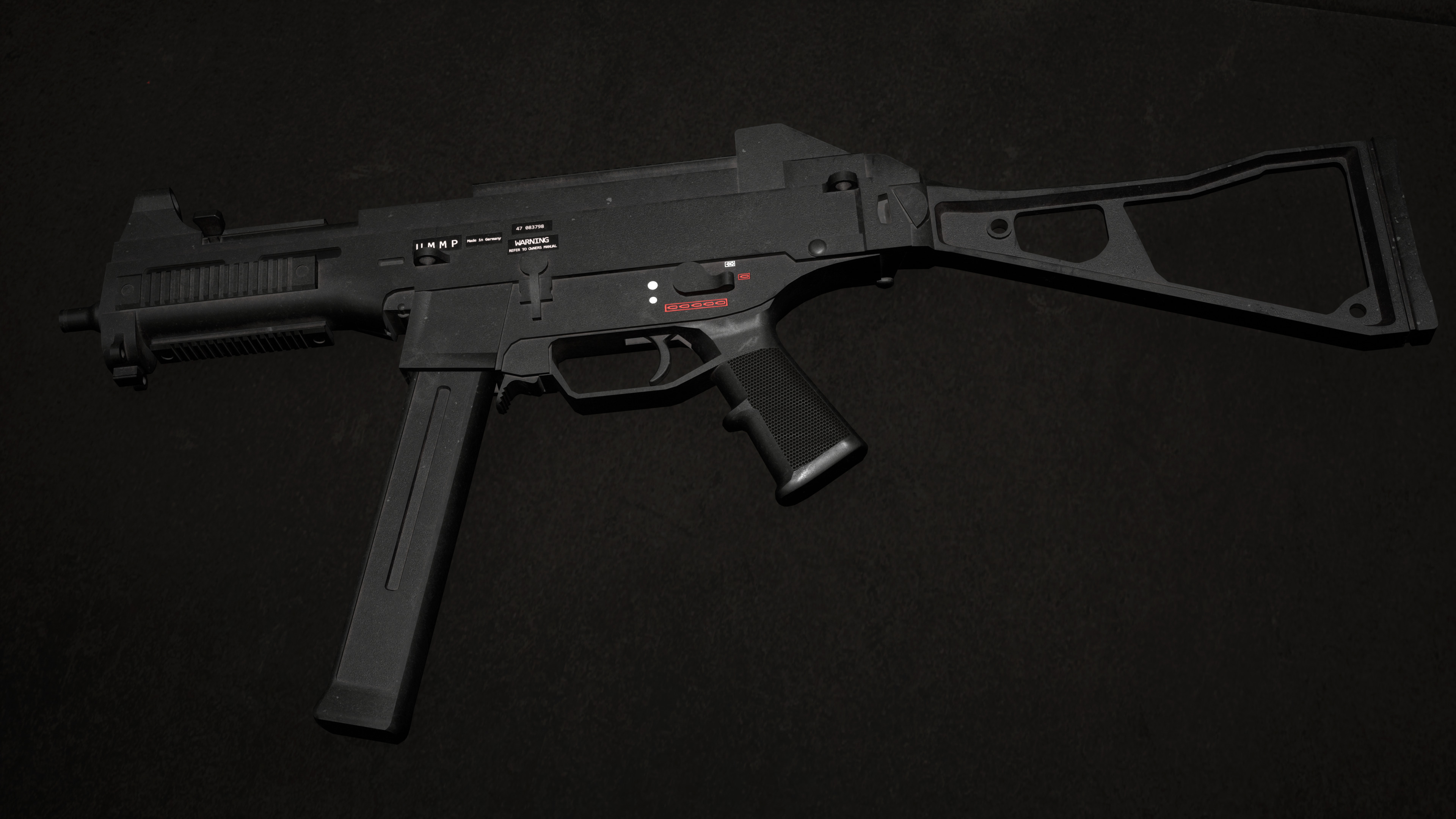 SMG Gun pack Low-poly 3D model_6