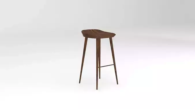Wooden Stool 3D model