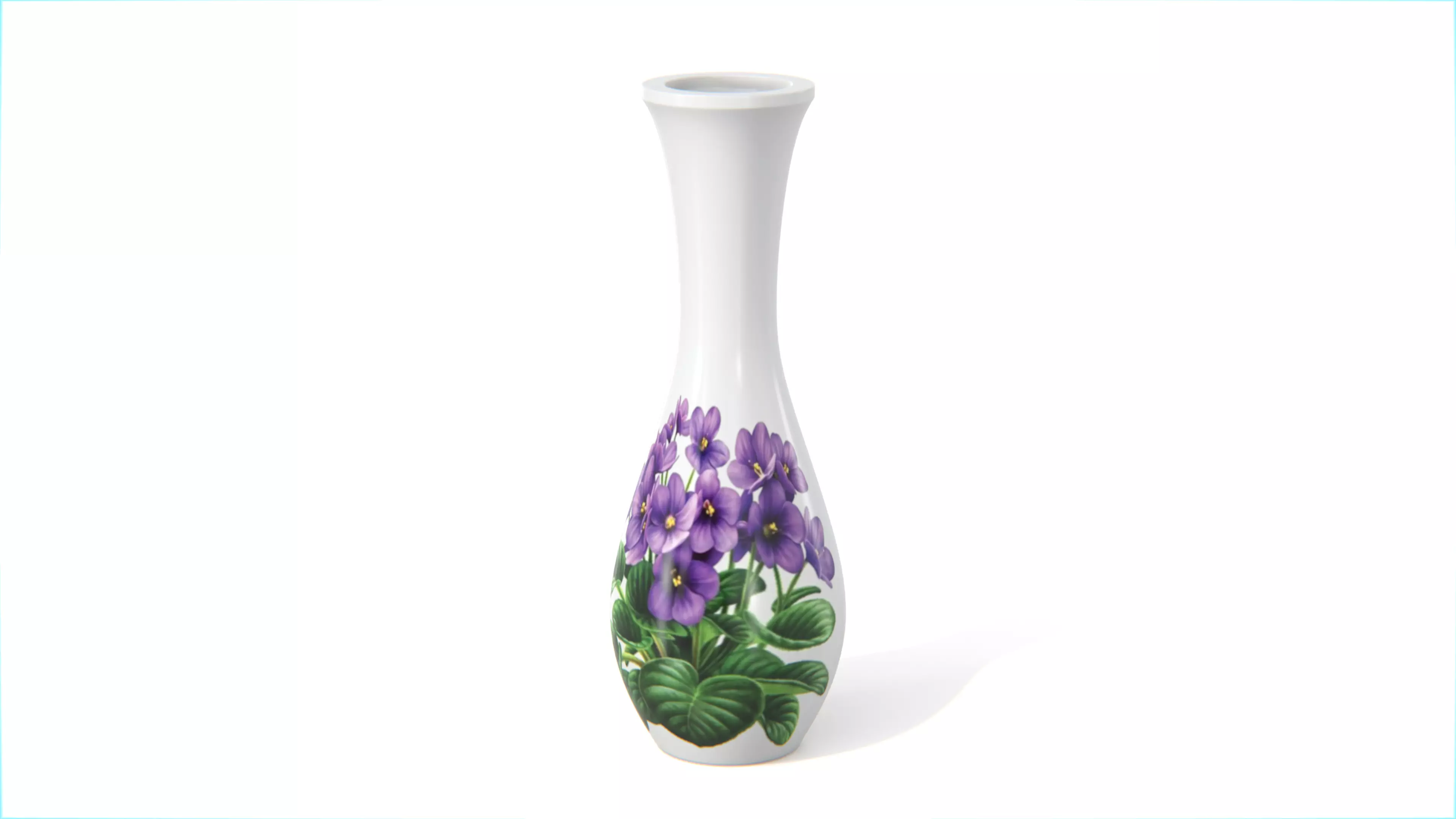 White Ceramic Vase Low-poly 3D model