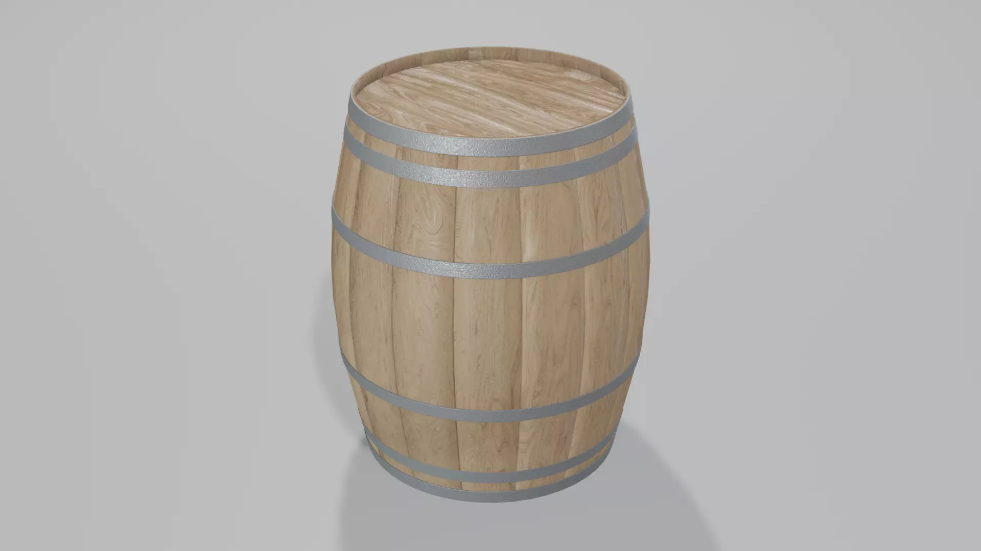 Light Toasted Burgundy Barrel 3D model_0