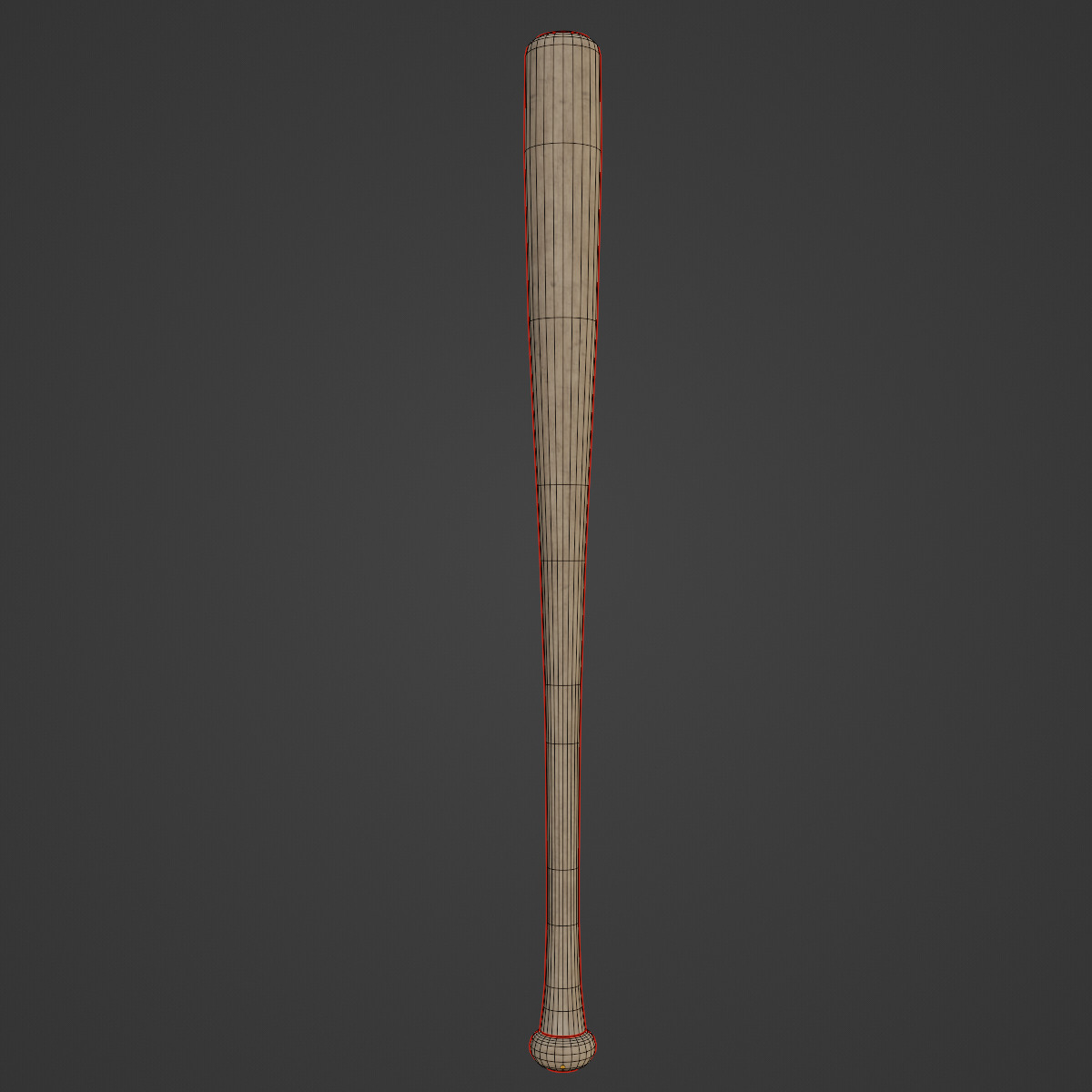 Baseball Bat 05 Low-poly 3D model_8