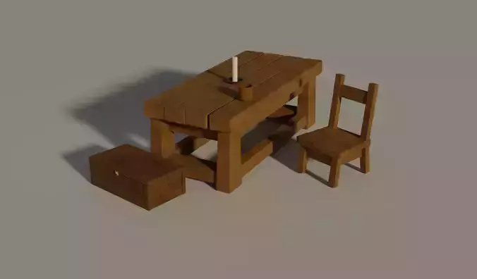 Medieval Set LowPoly - Vol1 Rustic Tavern