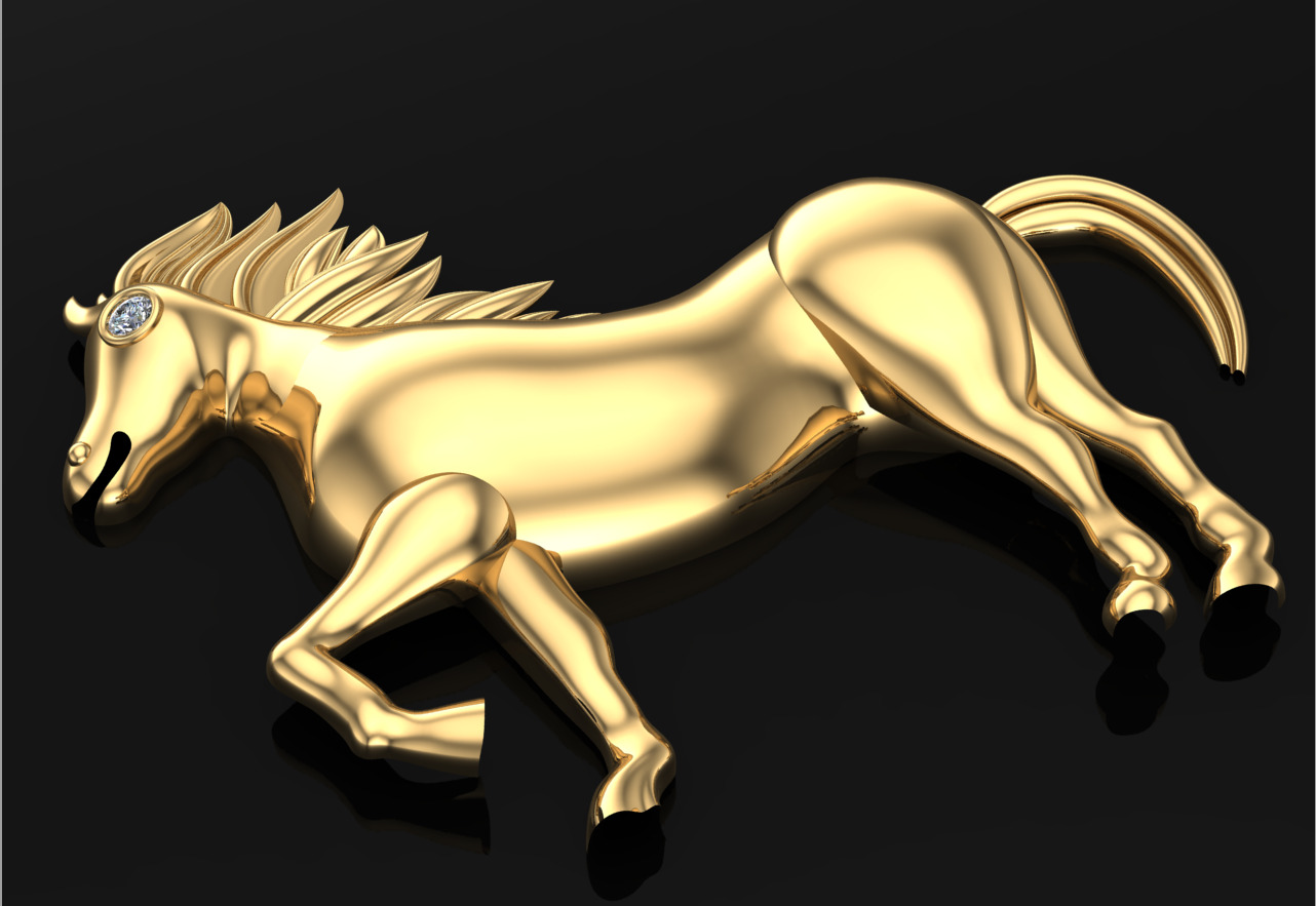 Horse Jewellry 3D Model Pandant 3D print model_1