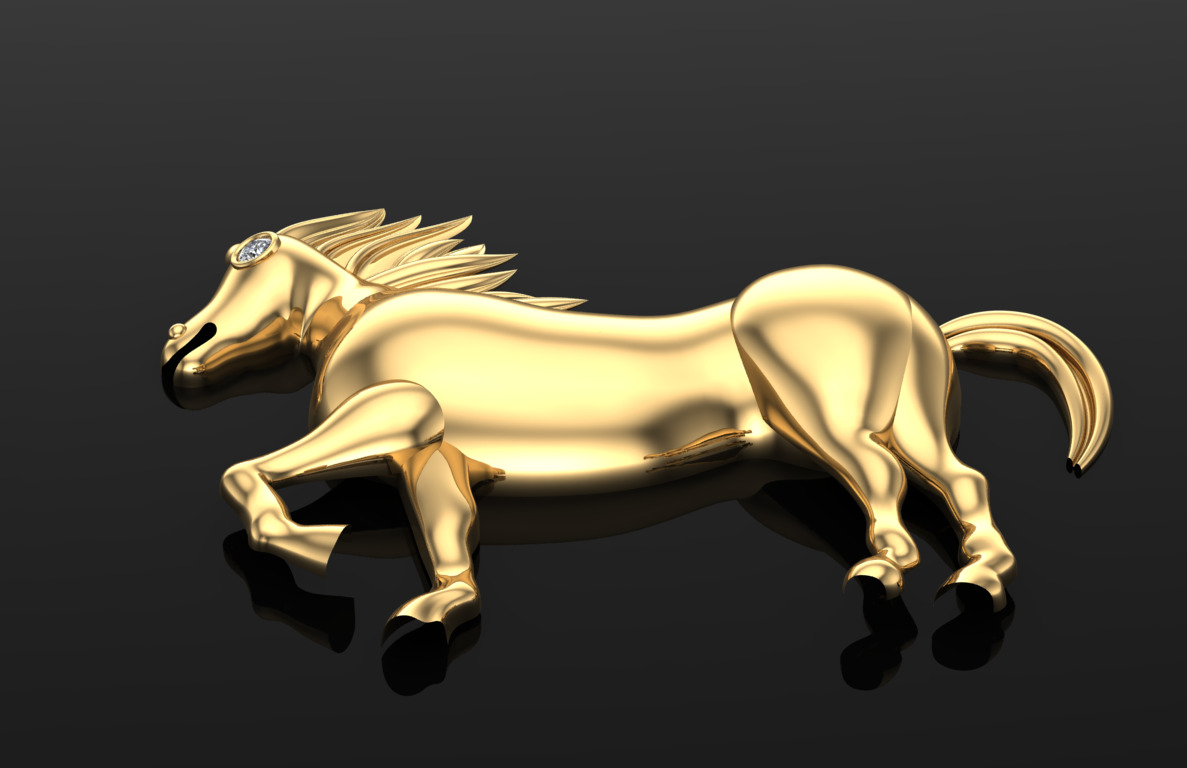Horse Jewellry 3D Model Pandant 3D print model_4