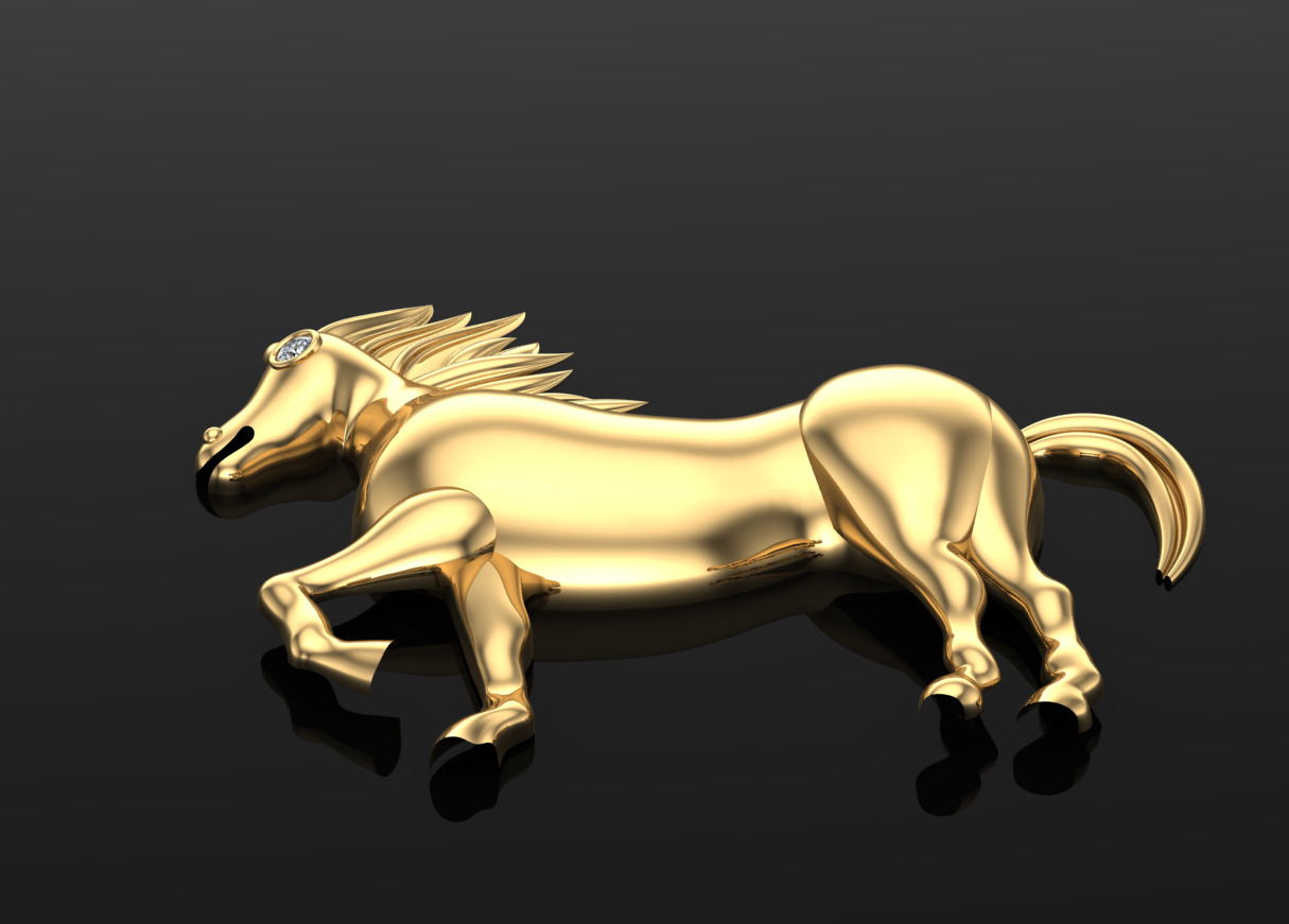 Horse Jewellry 3D Model Pandant 3D print model_5