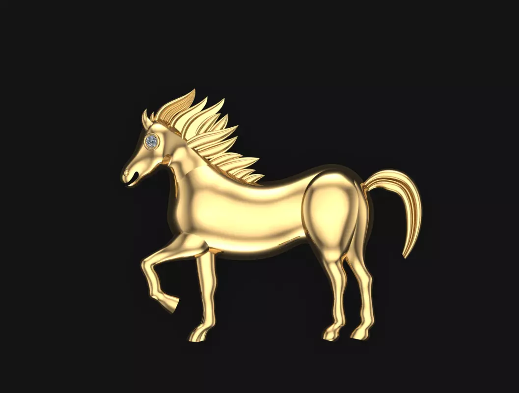 Horse Jewellry 3D Model Pandant 3D print model_0