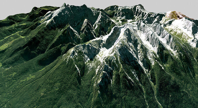 Mountain landscape Watzmann Germany 3D model