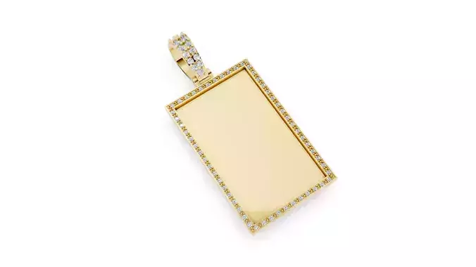 Rectangular picture frame pendant
