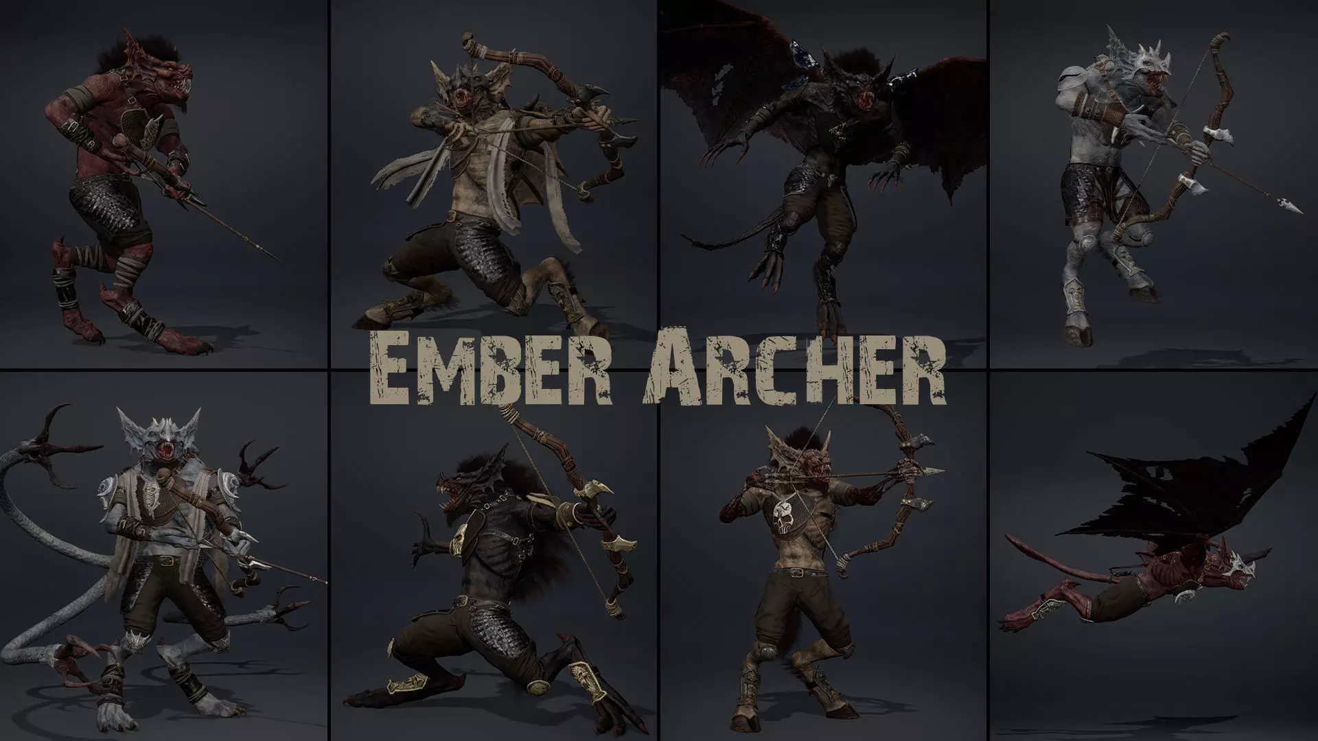 Ember Archer Low-poly 3D model_0
