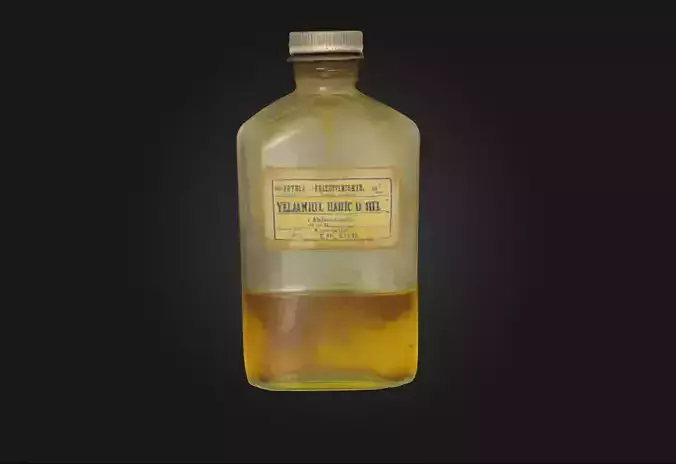 Vintage Linseed Oil Bottle  A Touch of Artistic Heritage