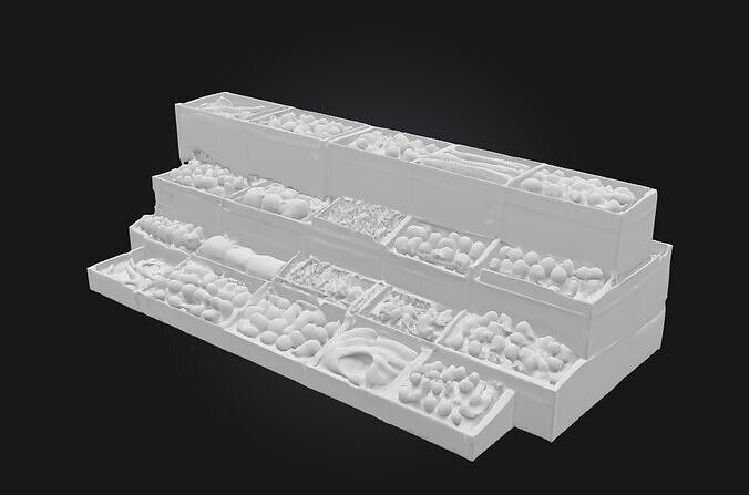 Market Bounty  Harvest Riches in Every Crate 3D model 7