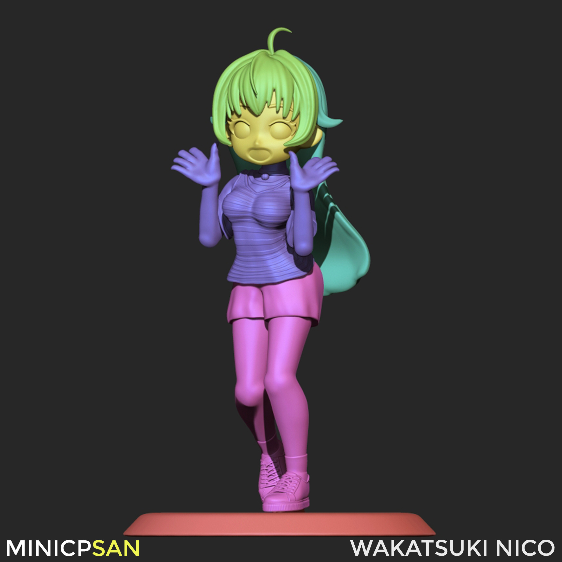 Wakatsuki Nico - Cute Lovely Cheer - Witch Watch 3D print model_8