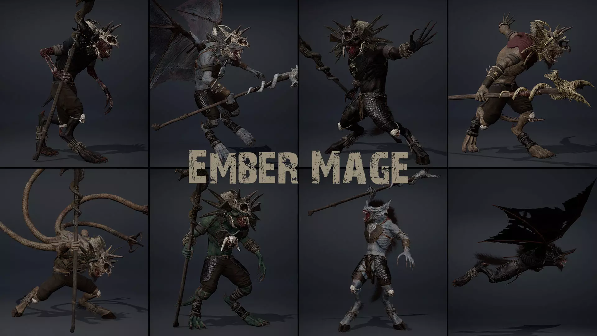 Ember Mage Low-poly 3D model_0