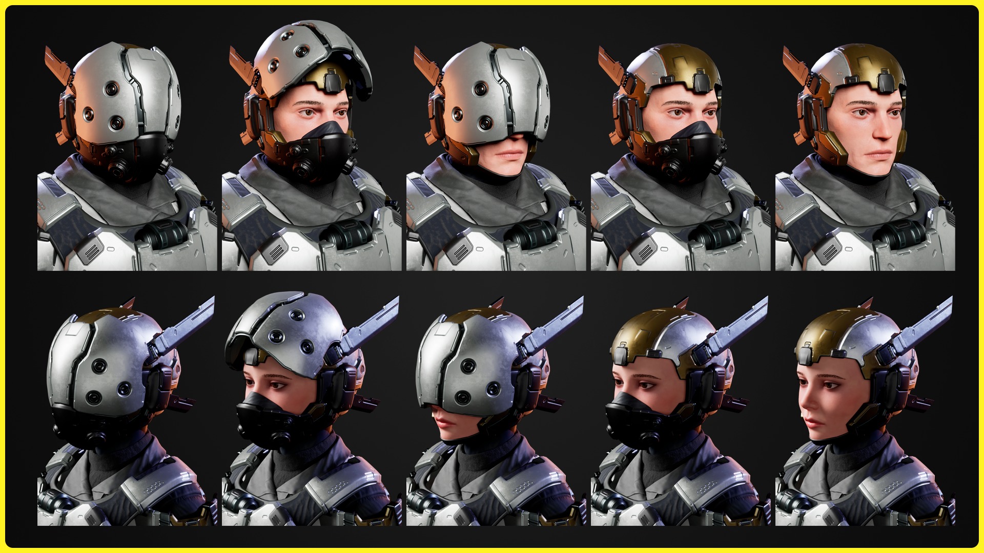 Modular Sci-fi Characters Bundle 3D Model Collection_21