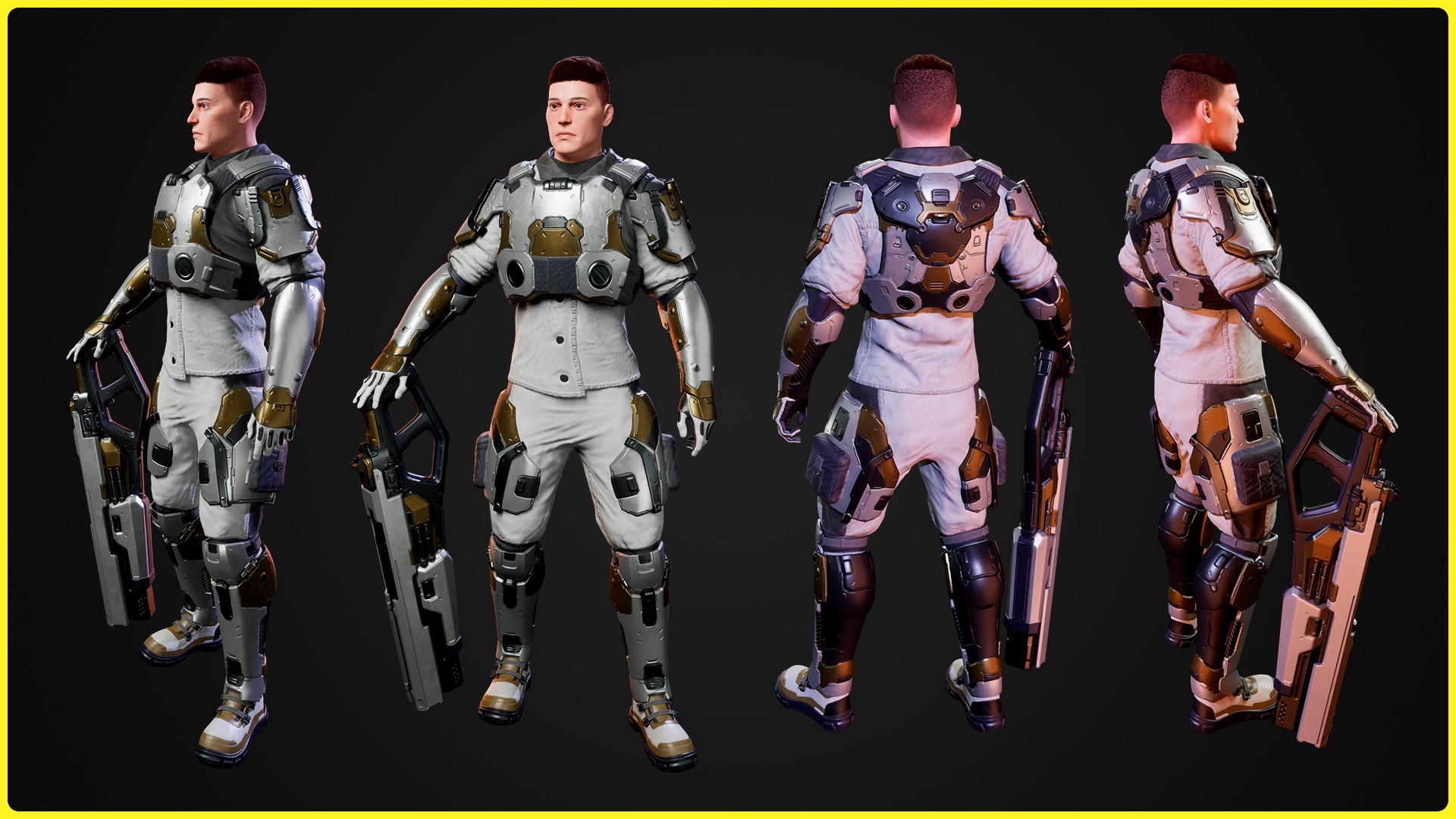 Modular Sci-fi Characters Bundle 3D Model Collection_7