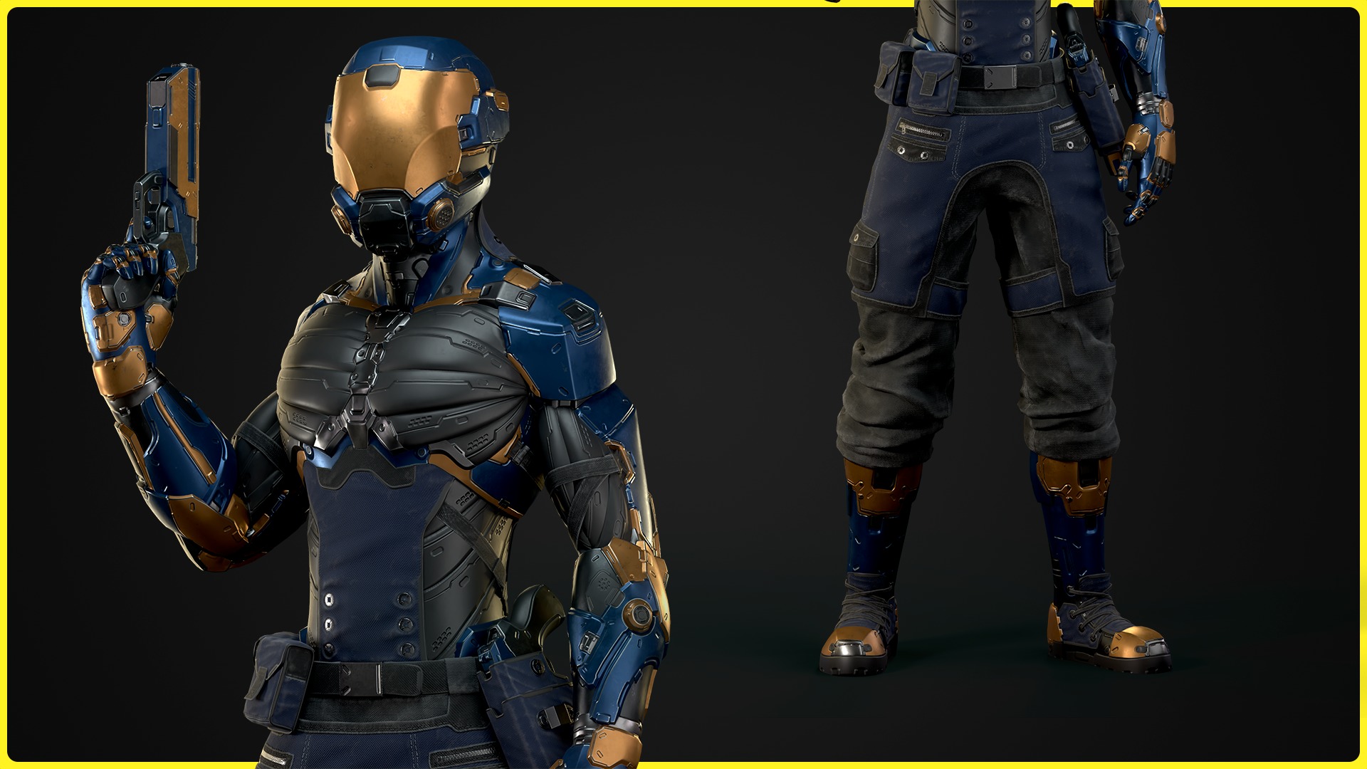 Modular Sci-fi Characters Bundle 3D Model Collection_17