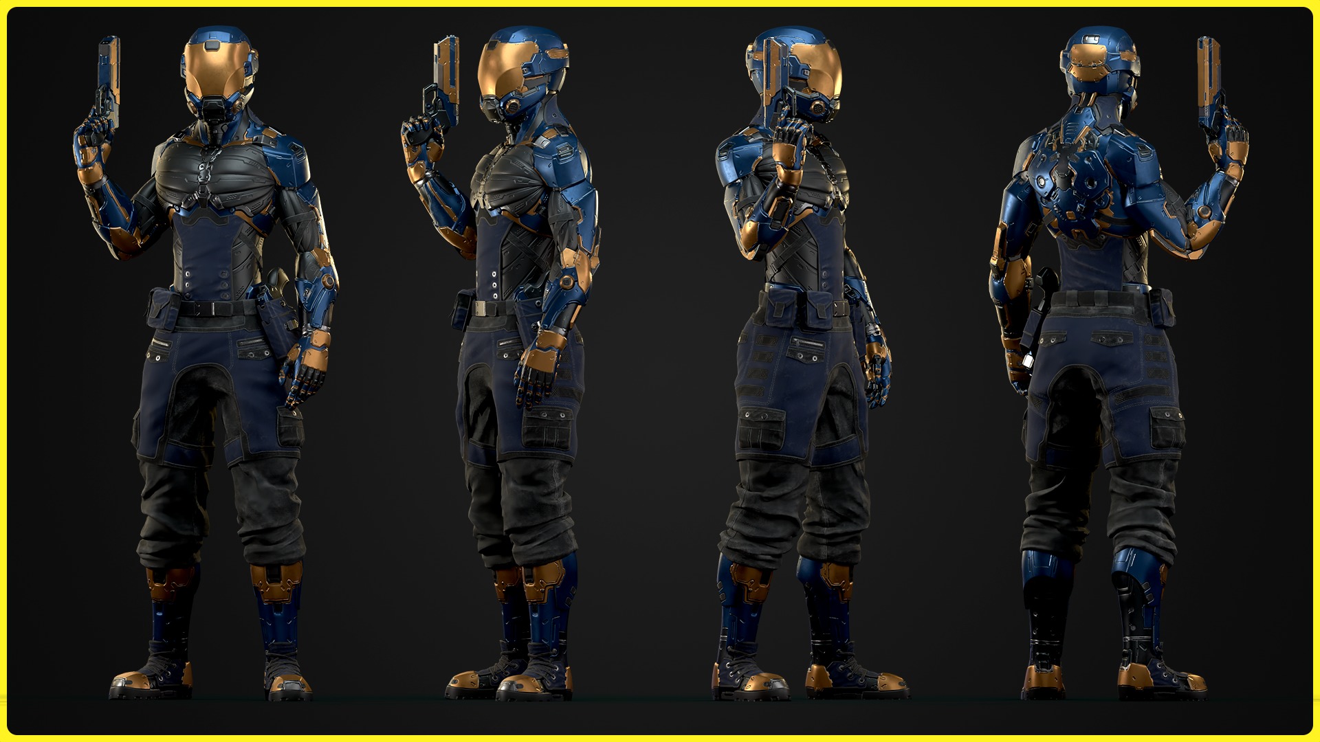Modular Sci-fi Characters Bundle 3D Model Collection_10