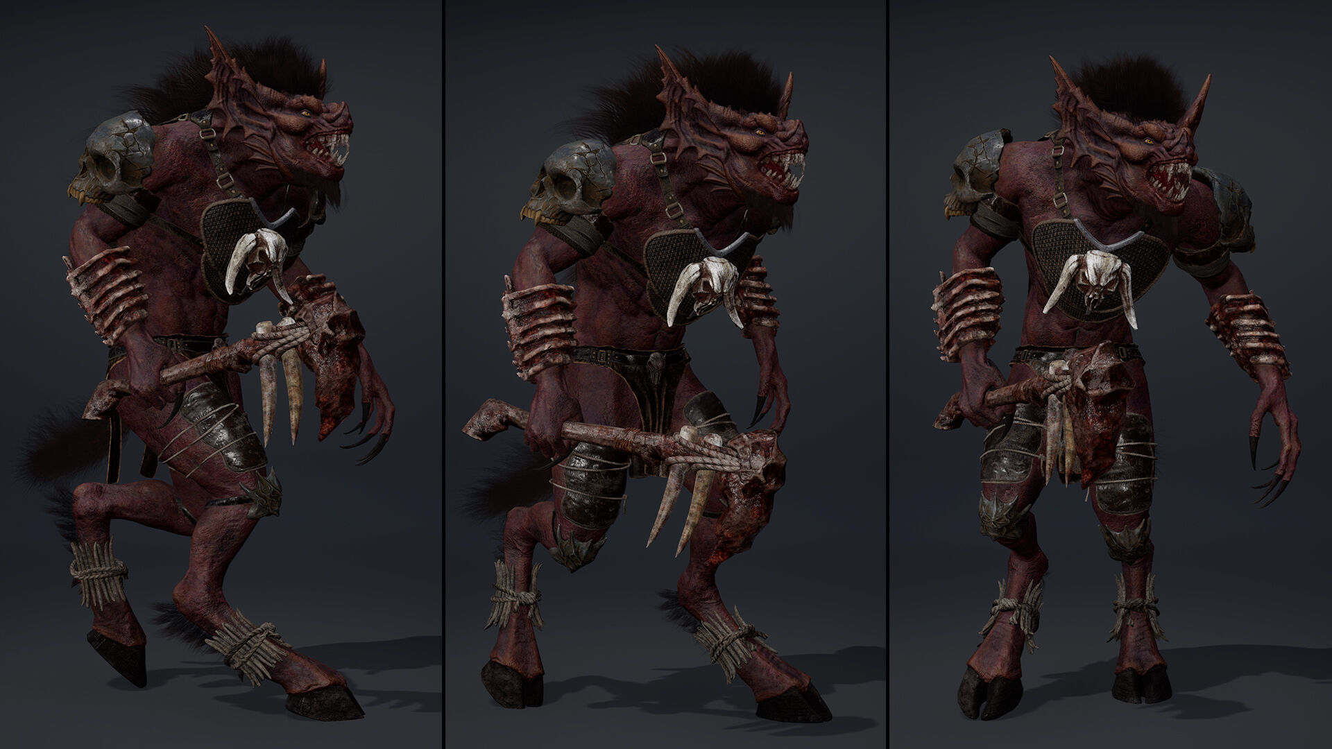 Ember Barbarian Low-poly 3D model_28