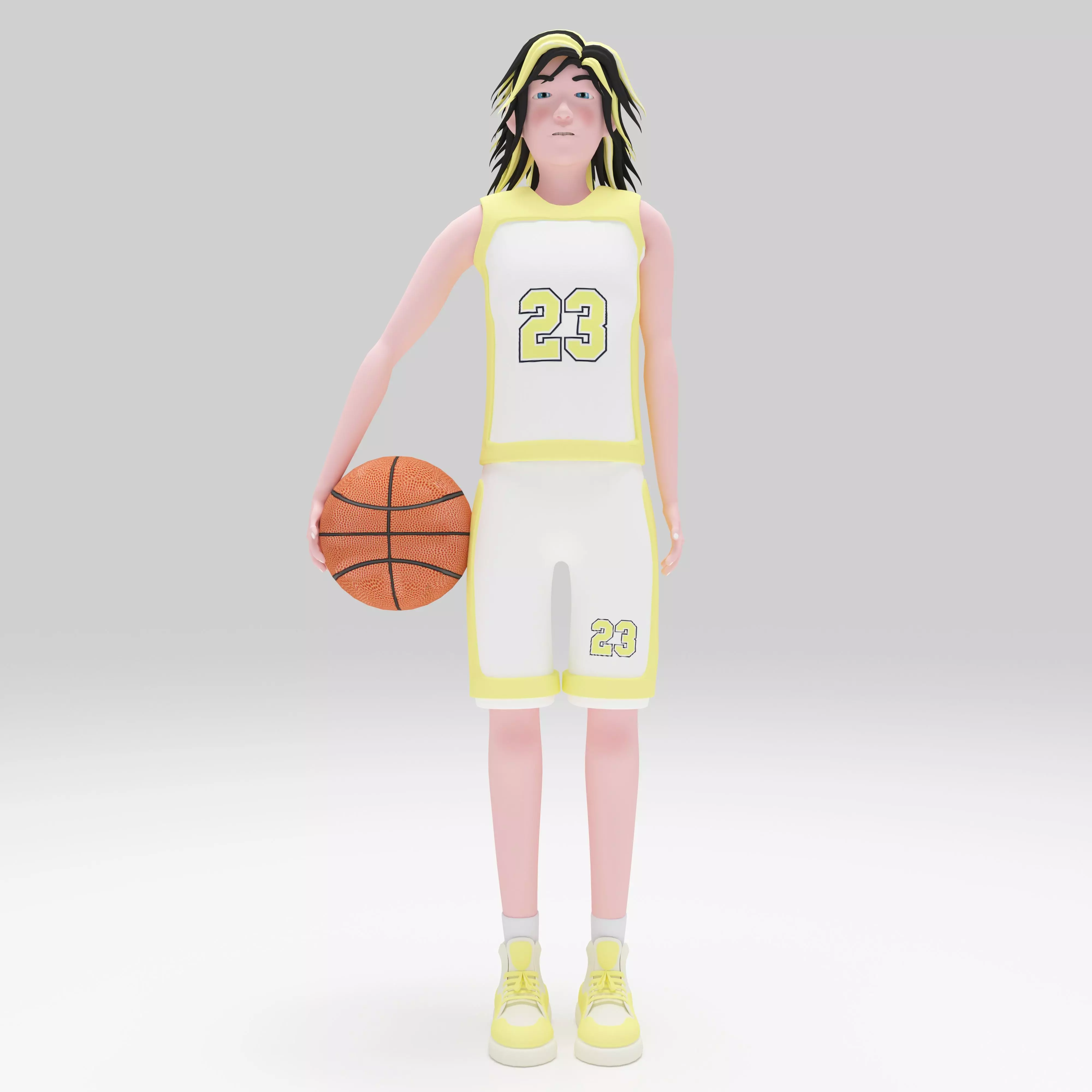 Character Irana Basket Ball player Rigged Sport Character Low-poly 3D model