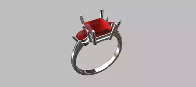Rectangular Gemstone Ring