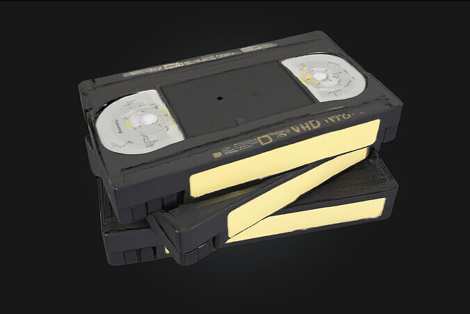 VHS Tapes Stack  Rewind to a Retro Era 3D model