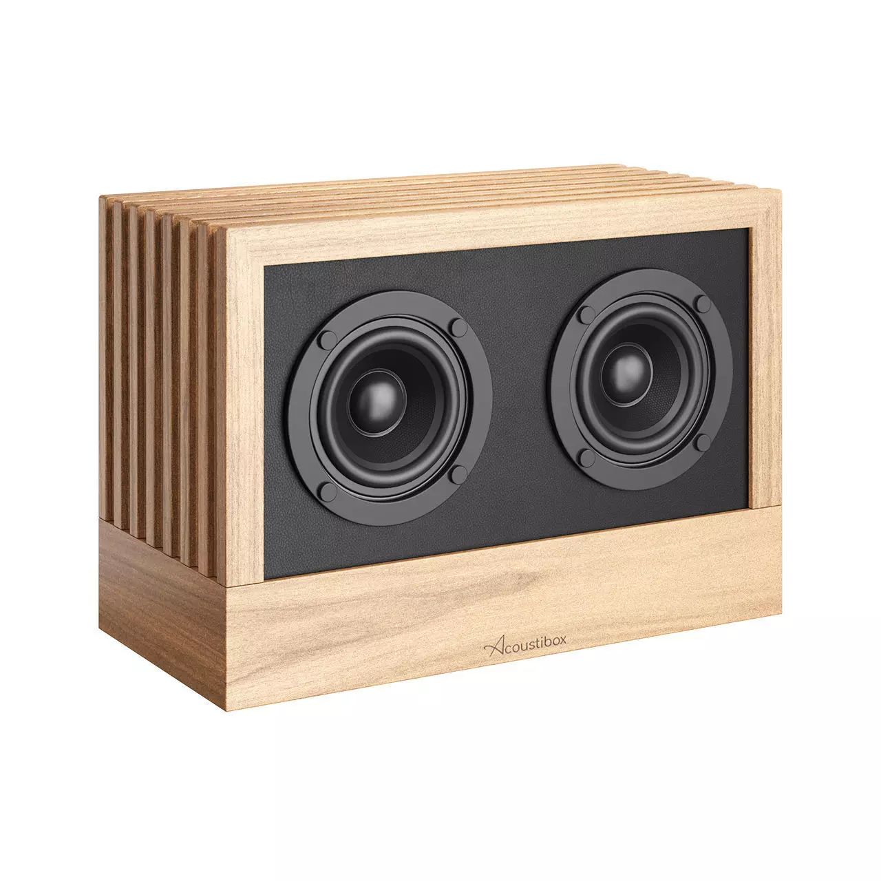 Solid Oak Bluetooth Speaker by Acoustibox 3D model_0