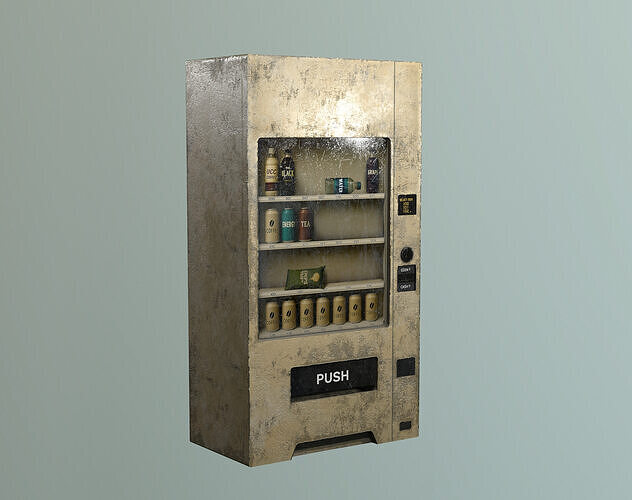 Low-poly old snack vending machine Low-poly 3D model