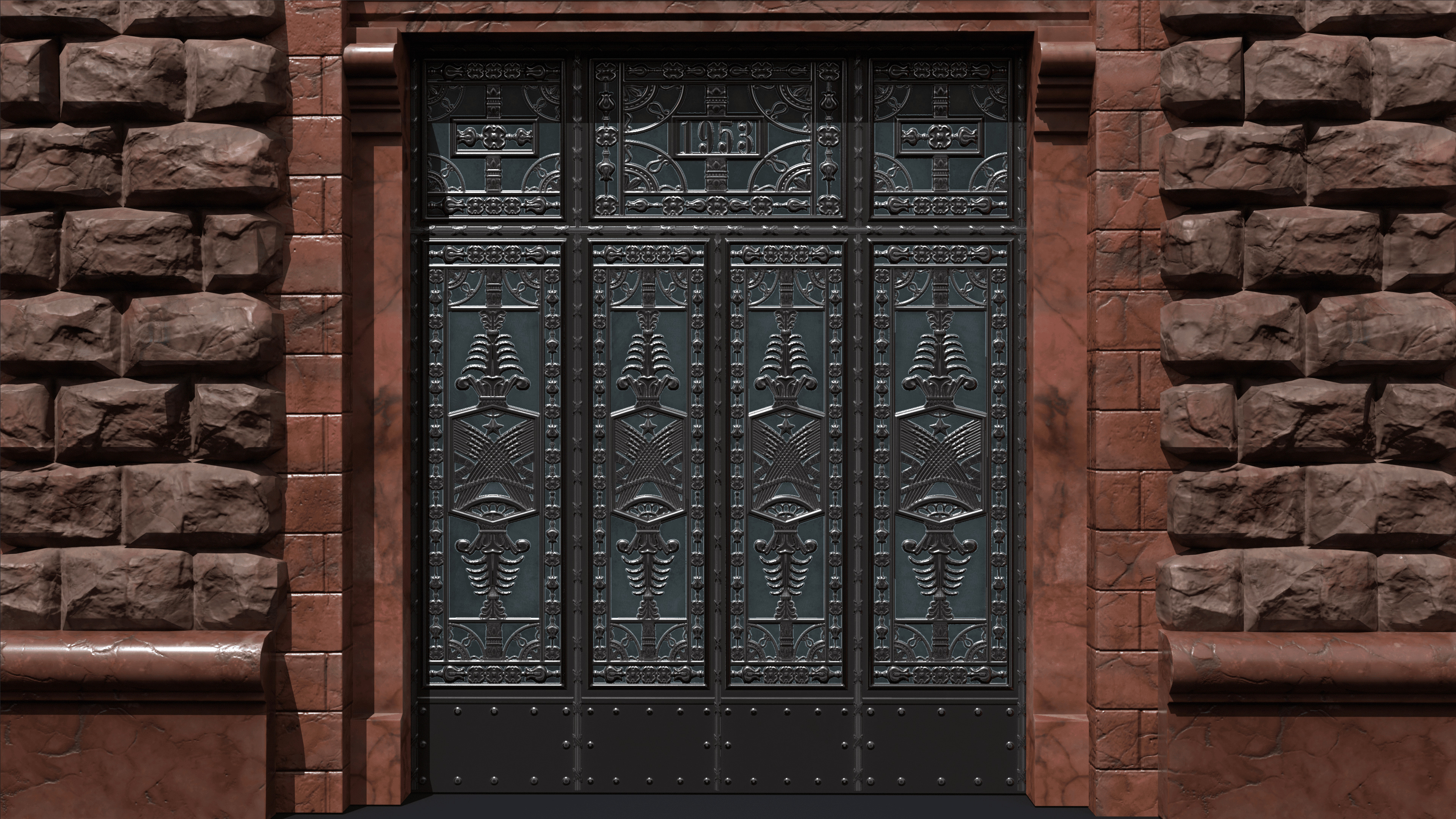 Stalinist Architecture Low-poly 3D model_11