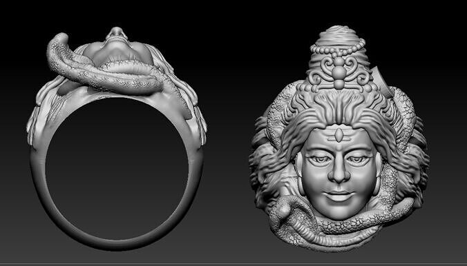 Shiva Ring 3D-print File 3D print model 3D print model