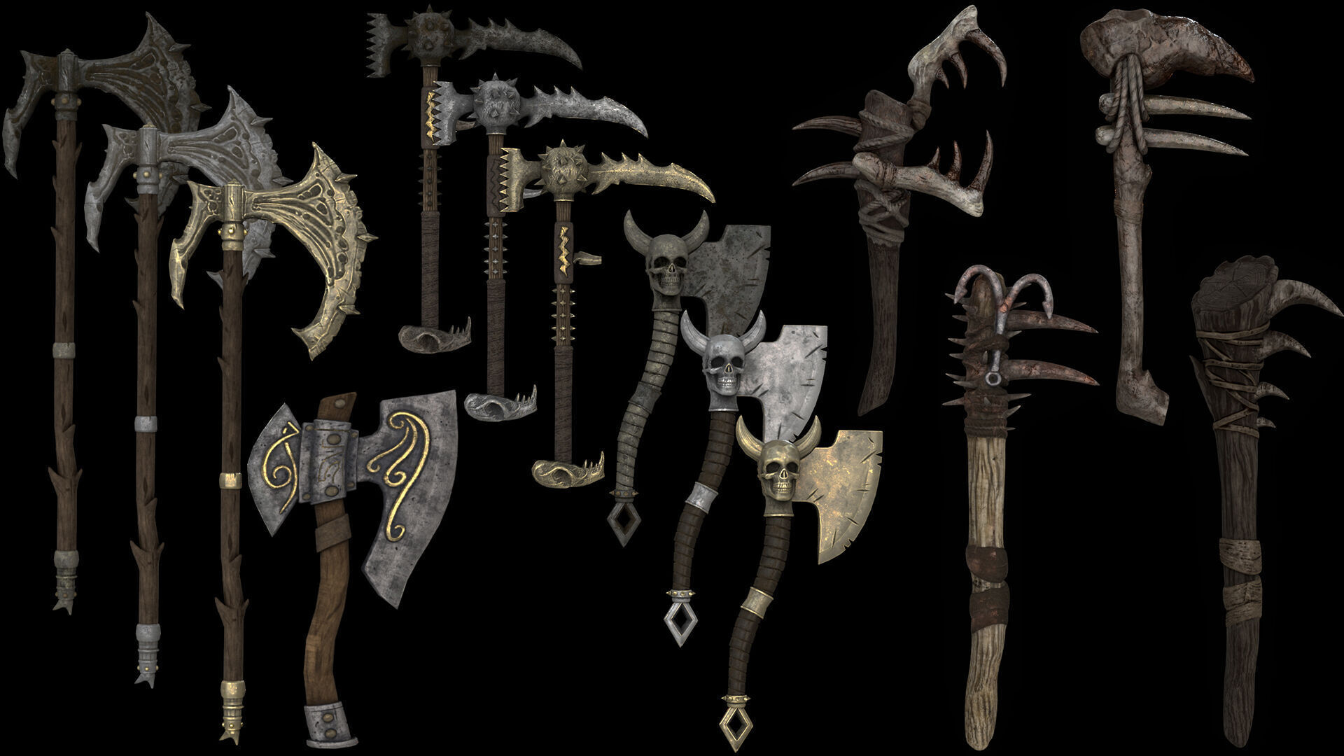 Ember Brutal Warrior Low-poly 3D model_49