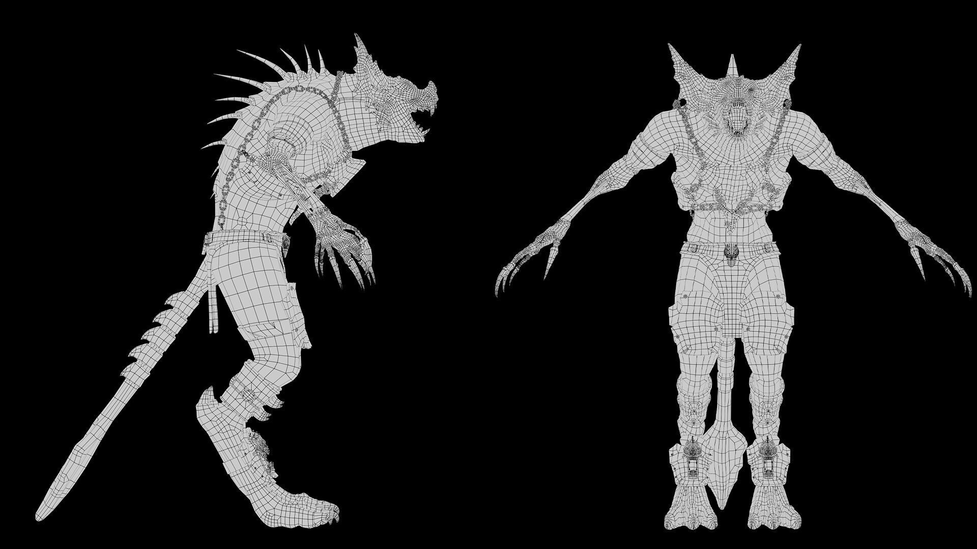 Ember Brutal Warrior Low-poly 3D model_58