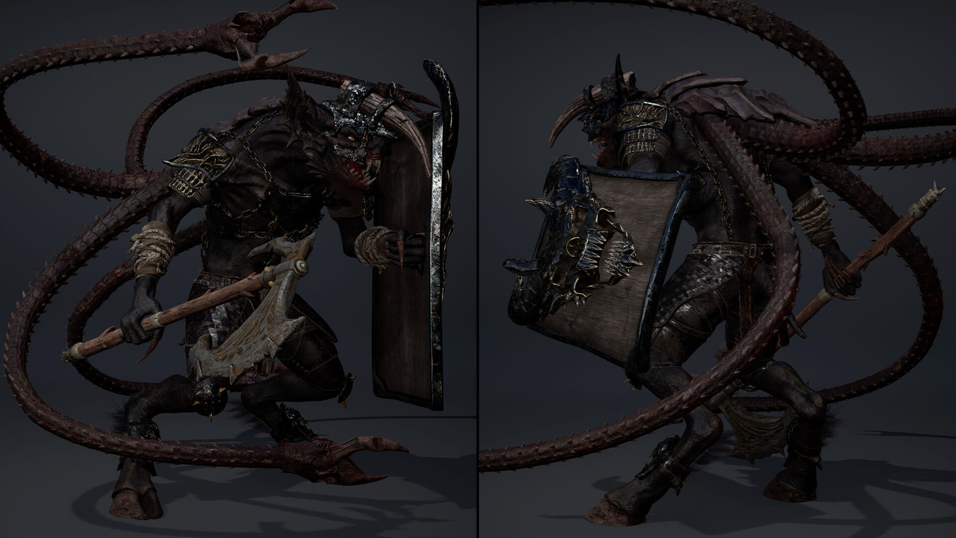 Ember Brutal Warrior Low-poly 3D model_39