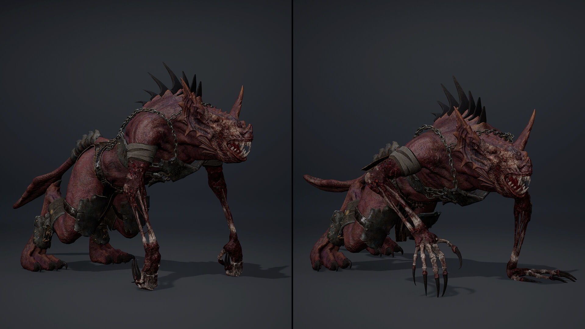 Ember Brutal Warrior Low-poly 3D model_36