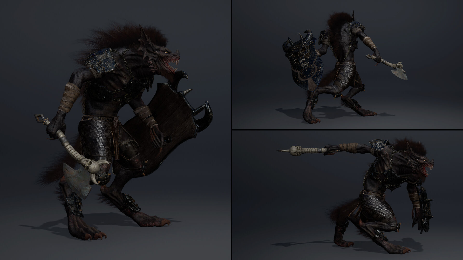 Ember Brutal Warrior Low-poly 3D model_17