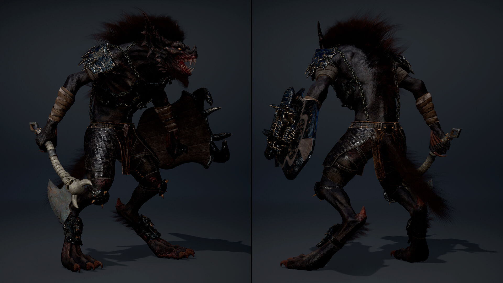 Ember Brutal Warrior Low-poly 3D model_14