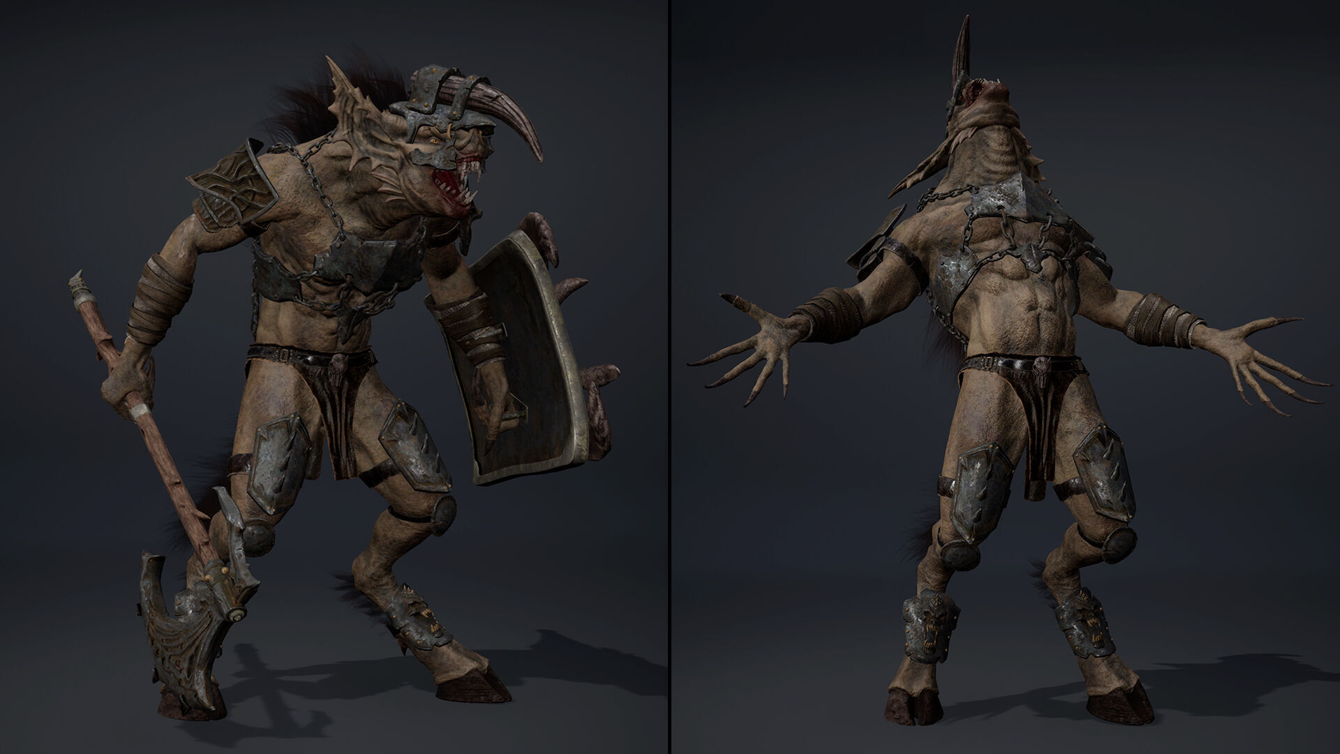 Ember Brutal Warrior Low-poly 3D model_29