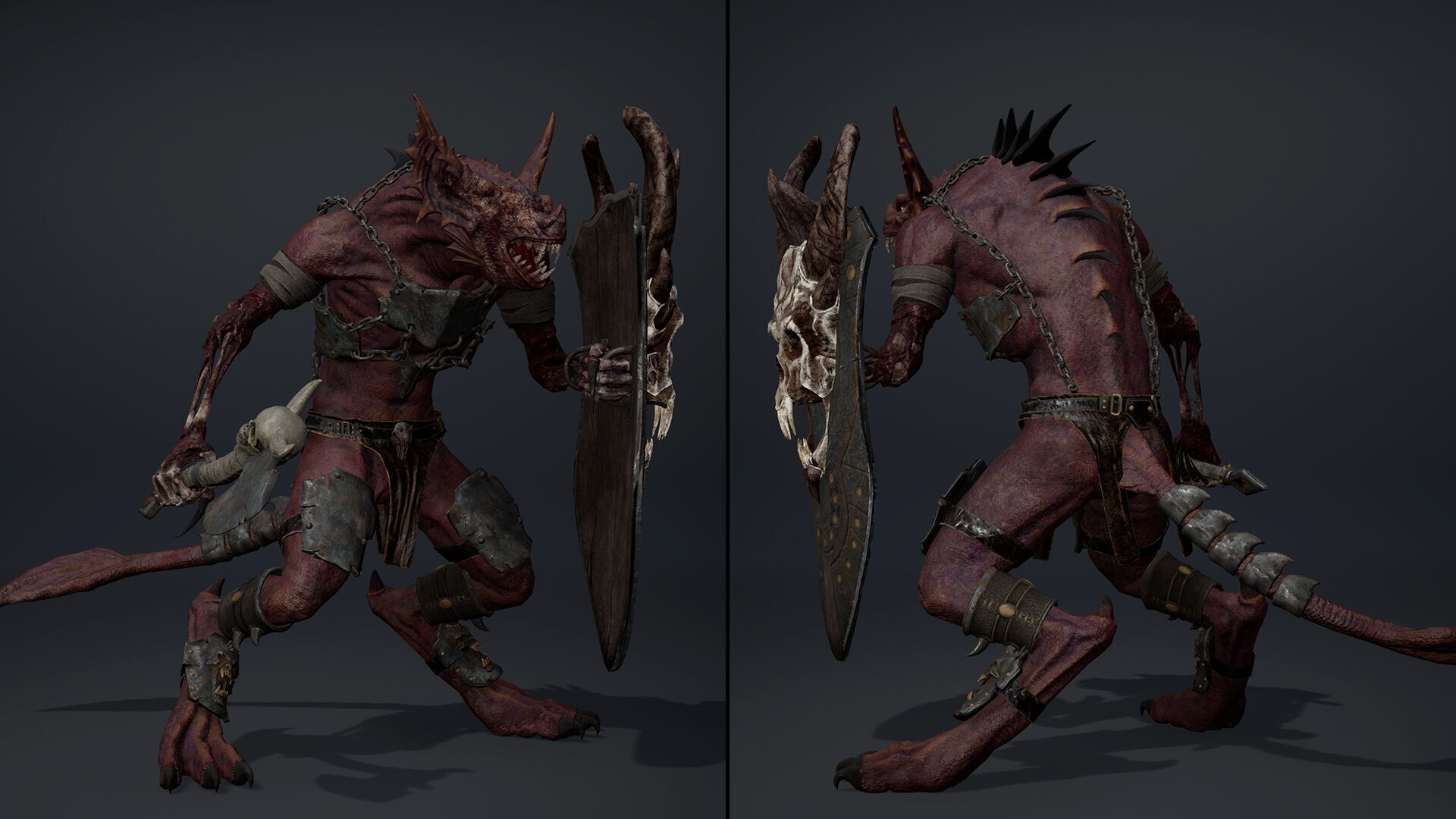 Ember Brutal Warrior Low-poly 3D model_35