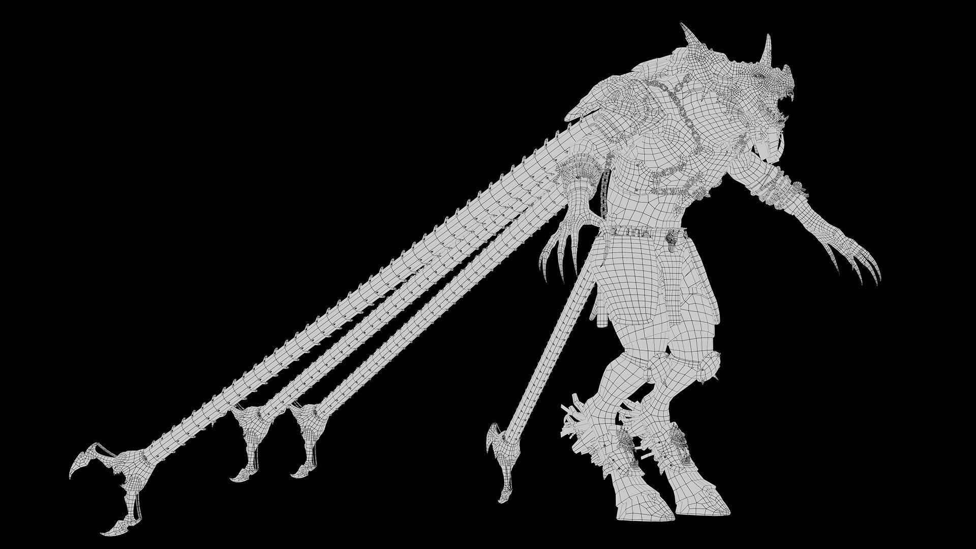 Ember Brutal Warrior Low-poly 3D model_55