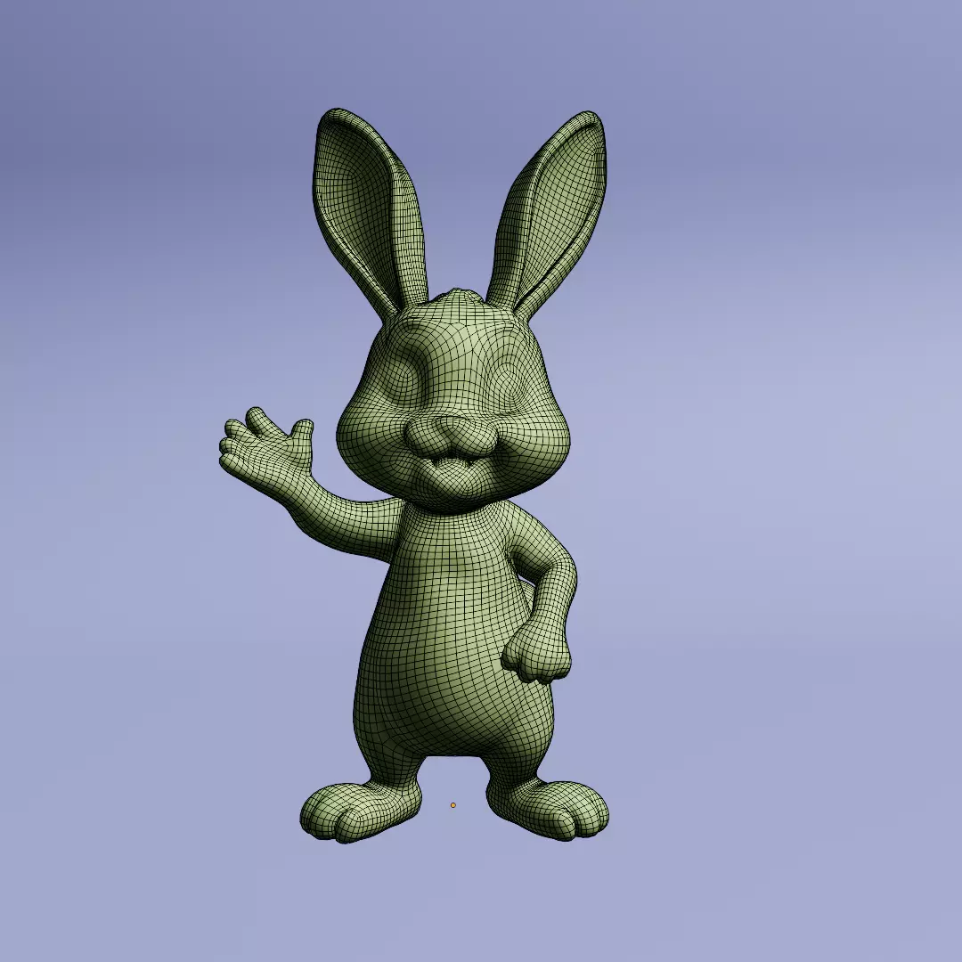 Cute Cartoon Rabbit Toy 3D Printable Model 3D print model_4