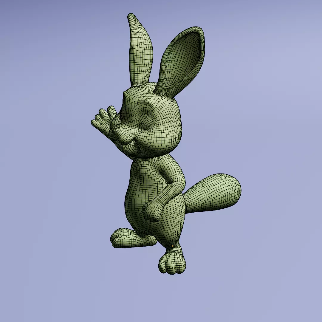 Cute Cartoon Rabbit Toy 3D Printable Model 3D print model_5