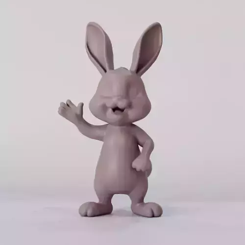 Cute Cartoon Rabbit Toy 3D Printable Model
