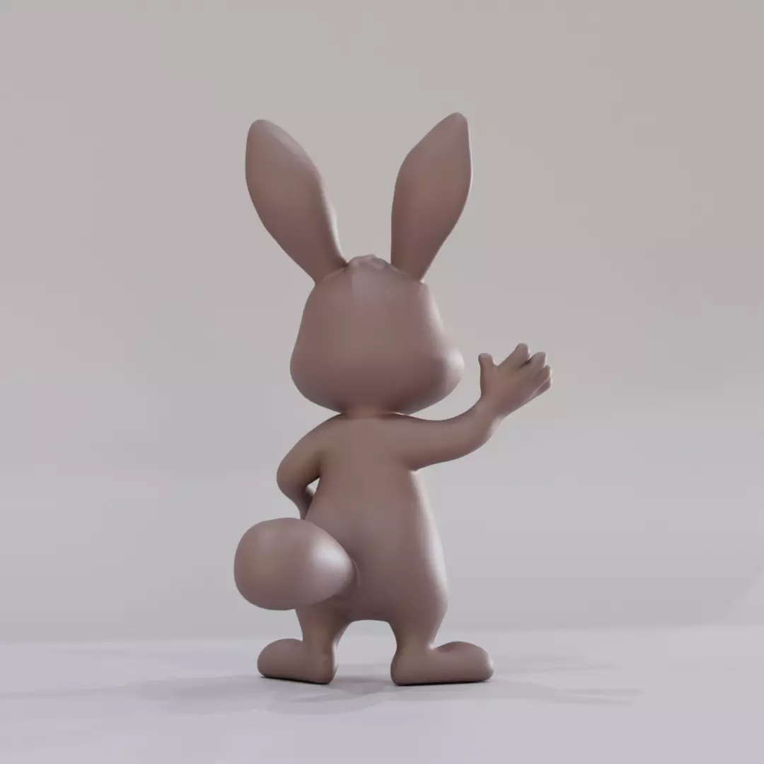 Cute Cartoon Rabbit Toy 3D Printable Model 3D print model_2