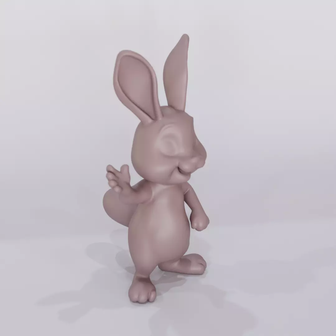 Cute Cartoon Rabbit Toy 3D Printable Model 3D print model_3