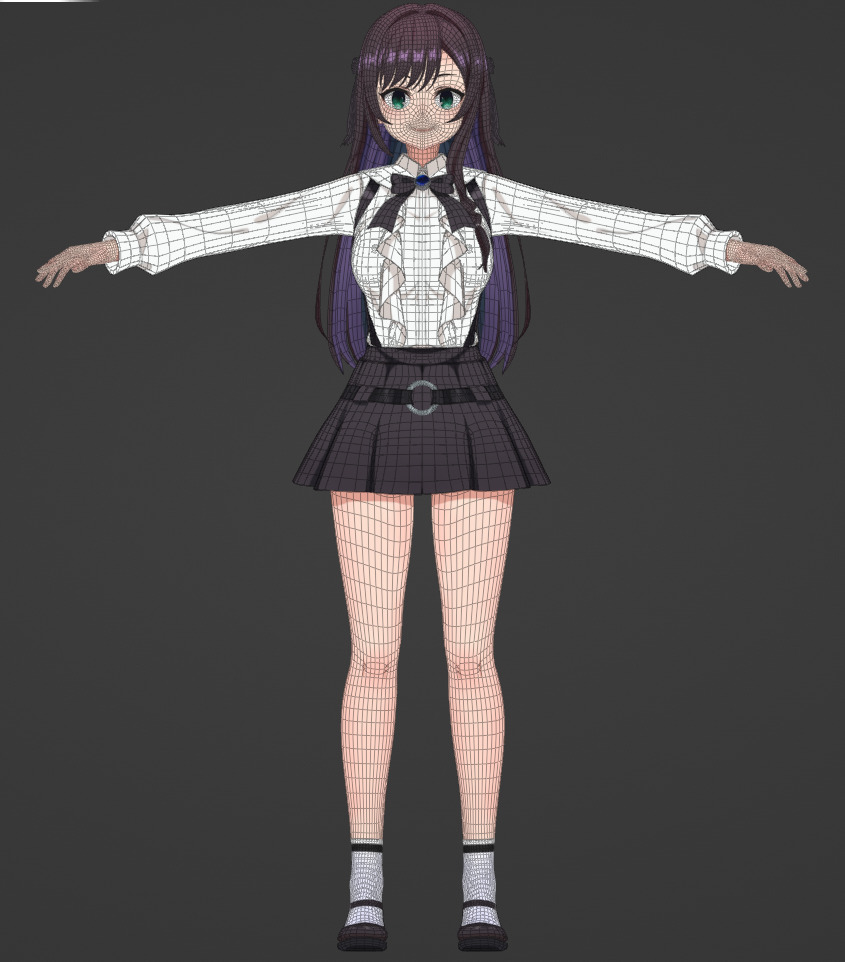 3D Character Alina Clover Low-poly 3D model_1