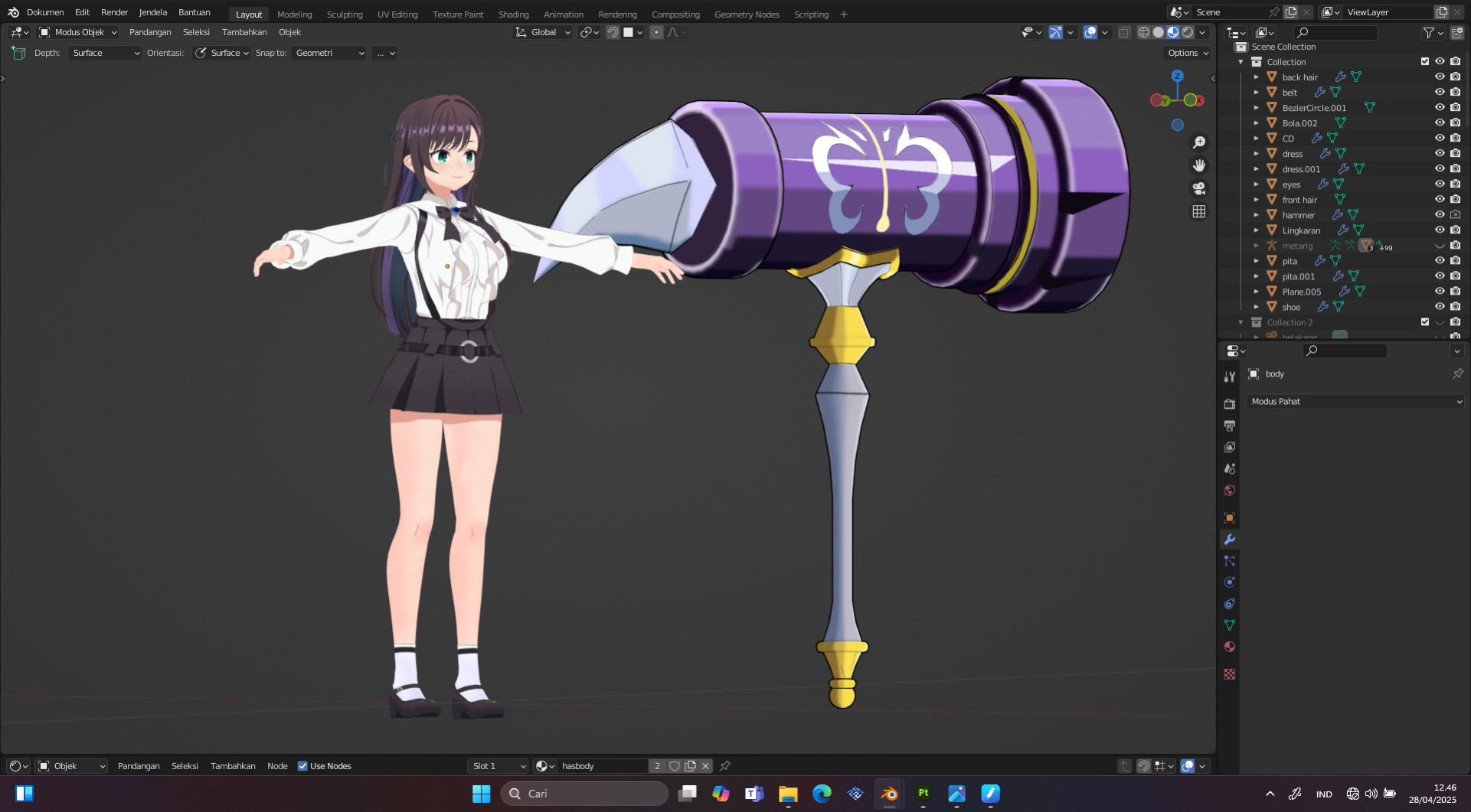 3D Character Alina Clover Low-poly 3D model_5