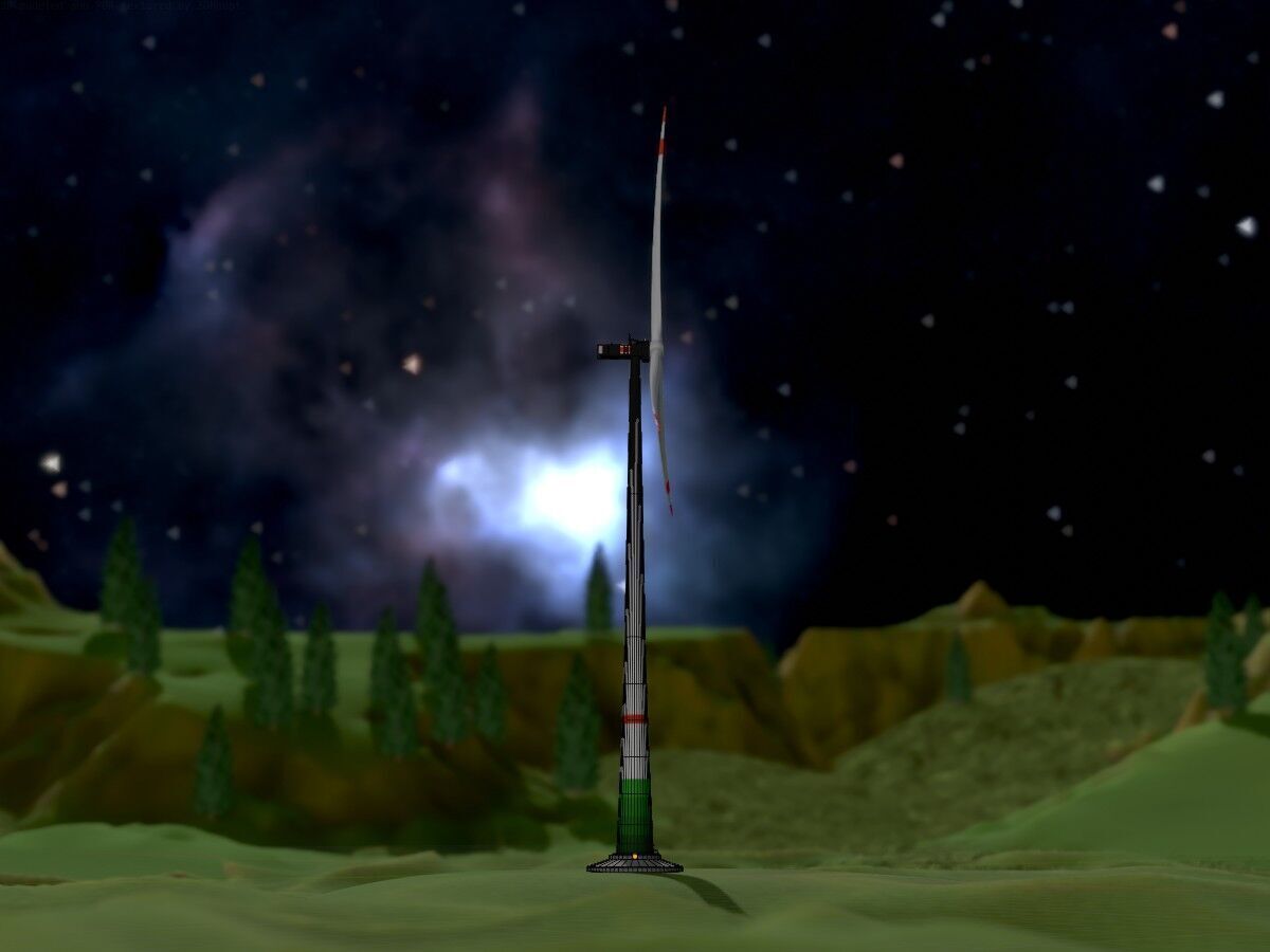 Wind turbine E1 H-163 RD 172m Animation and Foundation Low-poly 3D model_8