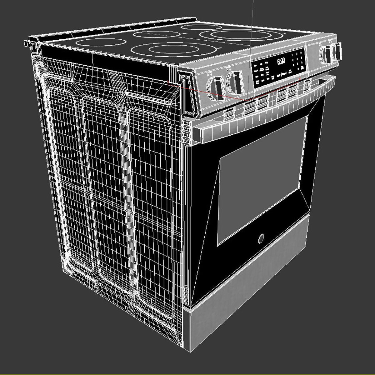 GE Slide In Electric Convection Range No Preheat Oven Tray 3D model_8