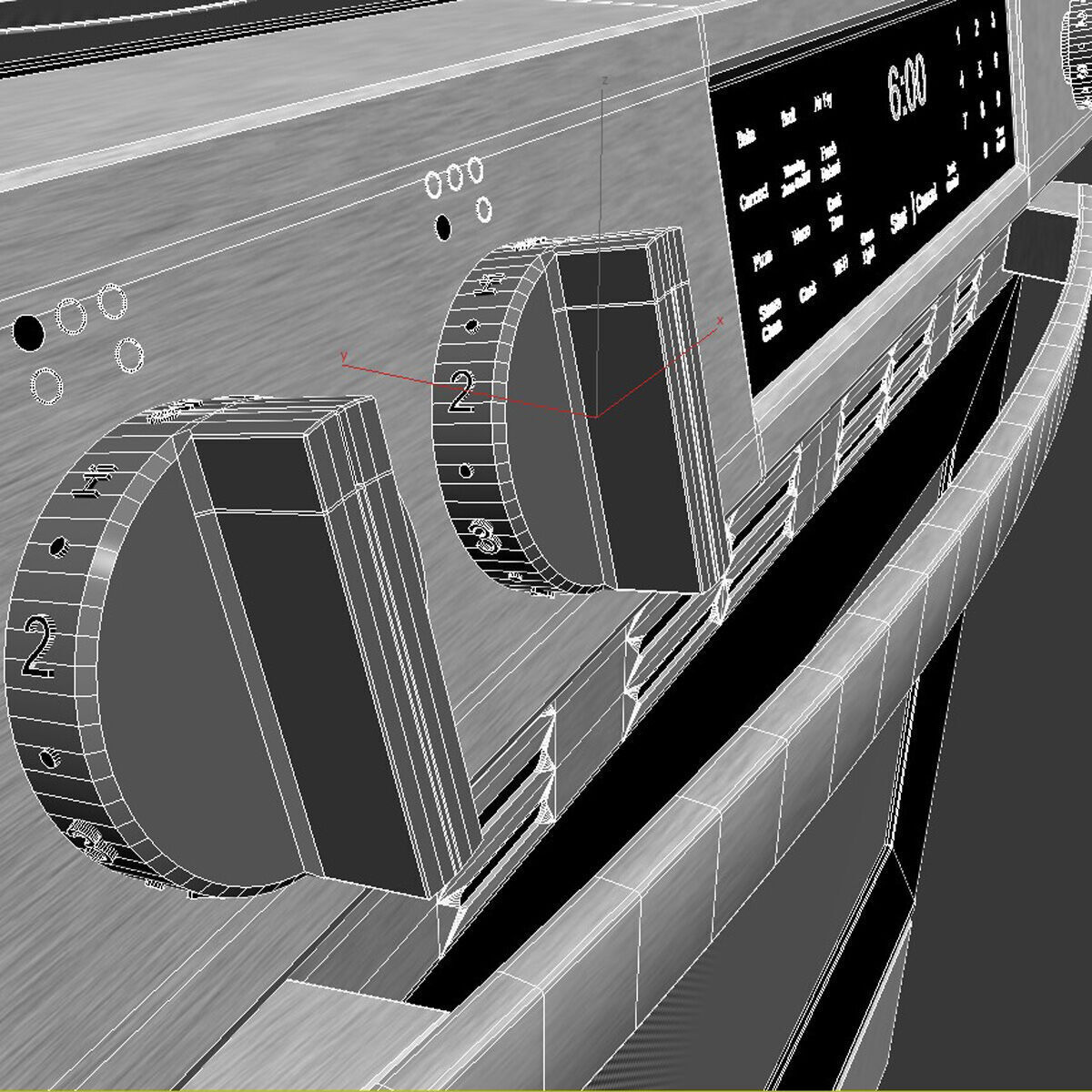 GE Slide In Electric Convection Range No Preheat Oven Tray 3D model_6