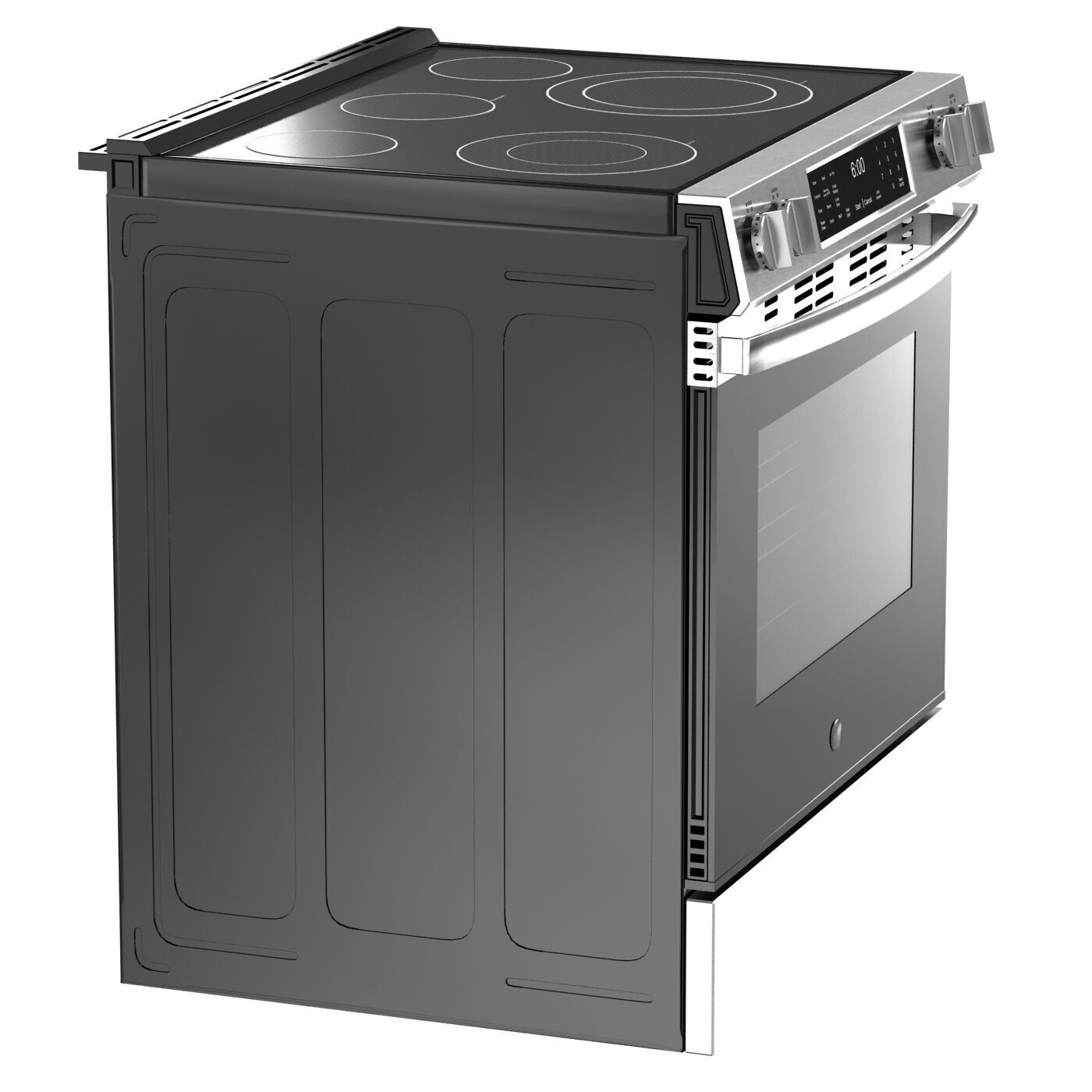 GE Slide In Electric Convection Range No Preheat Oven Tray 3D model_1