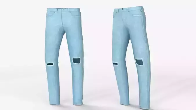 Casual Blue Jeans Pants